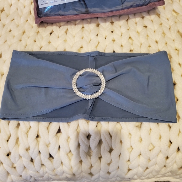 Dusty Blue Chair Sashes 50 piece - Picture 3 of 5